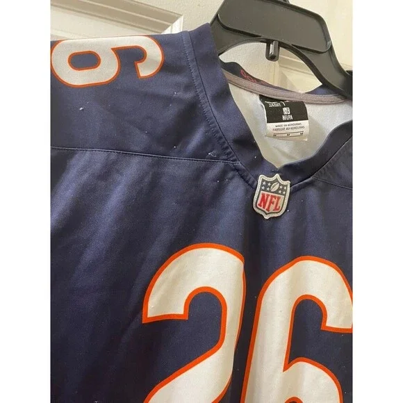 Nike Chicago Bears  Men's Jersey t shirt Navy Size M DEON BUSH #26 - Picture 3 of 8